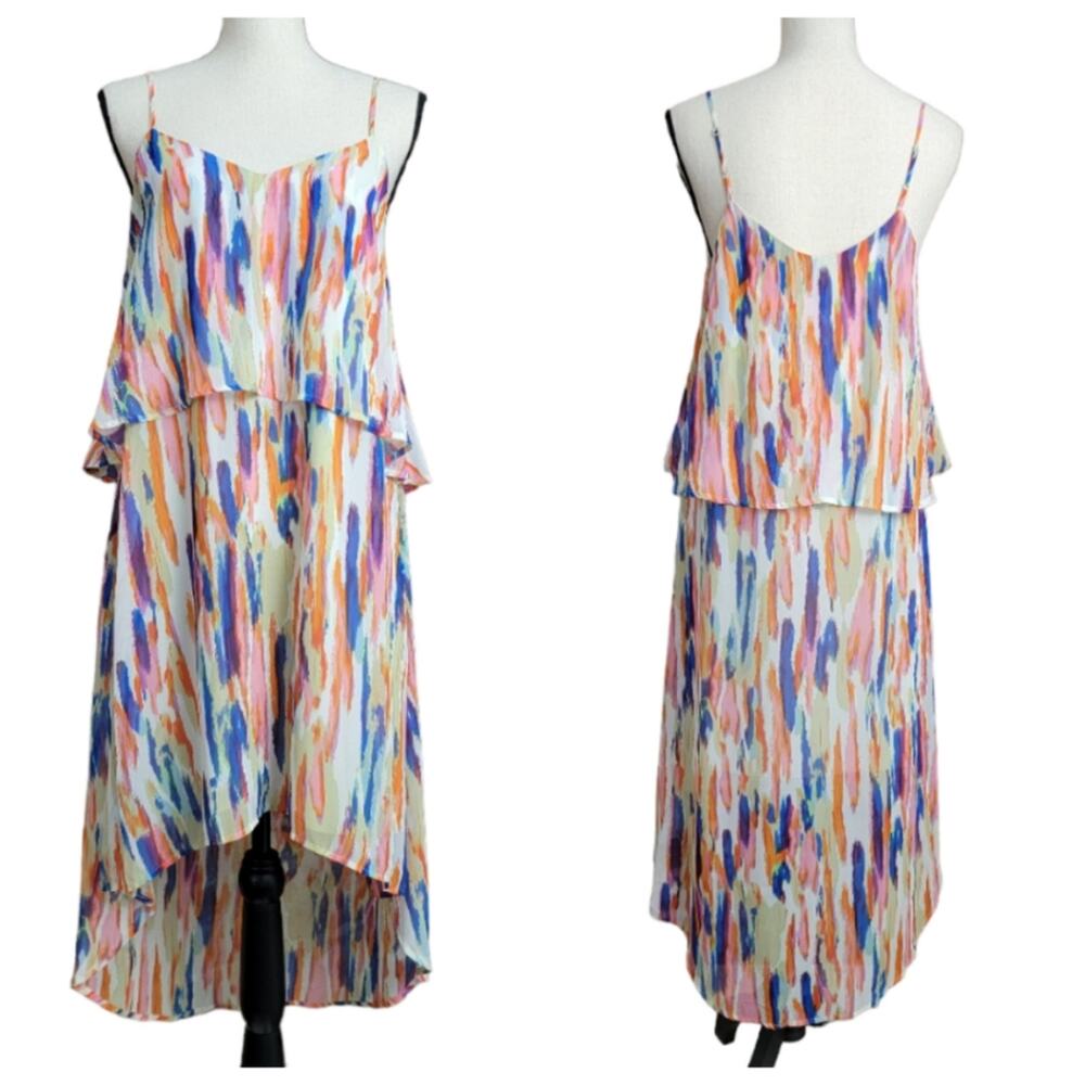Bar‎ III Sleeveless High-low Mulitcolor Sundress Large